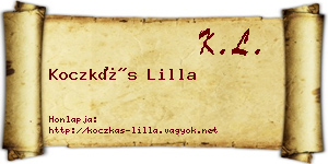 Koczkás Lilla névjegykártya